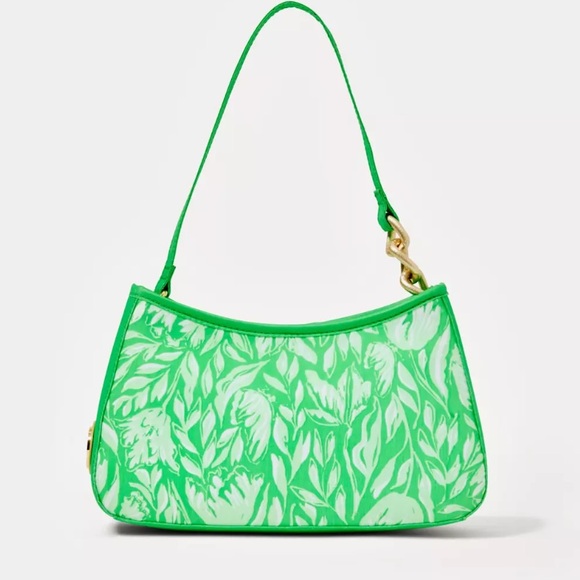 Lilly Pulitzer Tamara Shoulder Bag-Fauna Green-Tulip To Tango-NWT In Package. - Picture 12 of 13